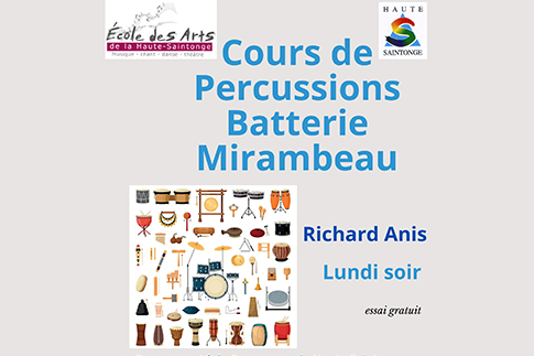 Cours de percussions et de batterie